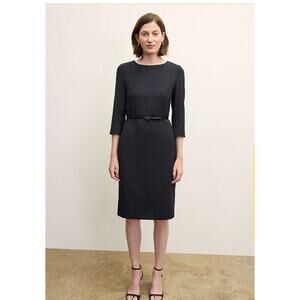 M.M. LaFleur New York The Etsuko Dress Black Work Office Capsule Size 16